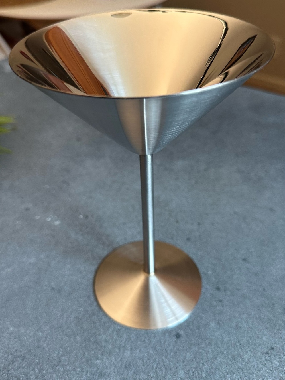 Stainless Steel Martini Glass - Silver
